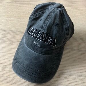Mens Jamaica 1962 Baseball Cap Dad Hat Adjustable Charcoal Black Street Causal